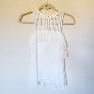 Analili Lace Ruffle Tank